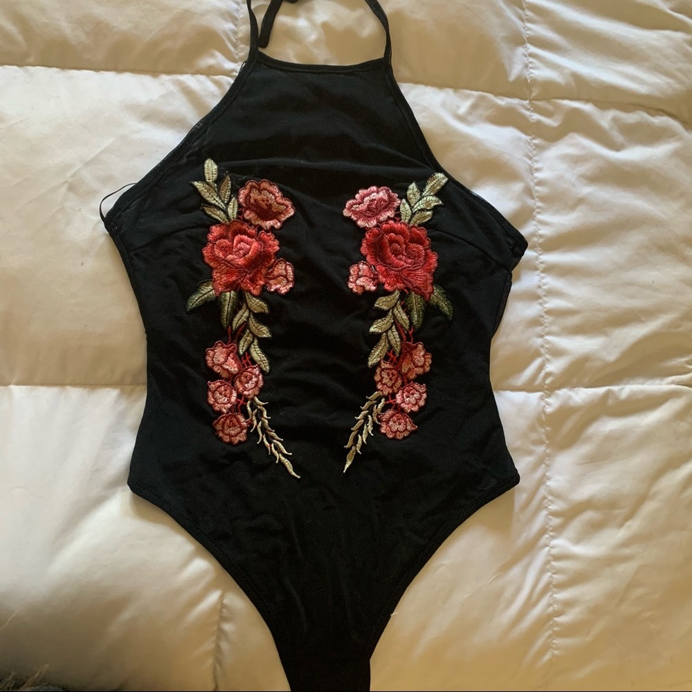 LF Floral Embroidered Bodysuit